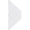 Ekena Millwork Set of Four Panels for 94 1/2"W x 24 1/4"H Diamond Argyle Fretwork Wainscot Wall Paneling WPKP12X01X47DMA - alternate 2